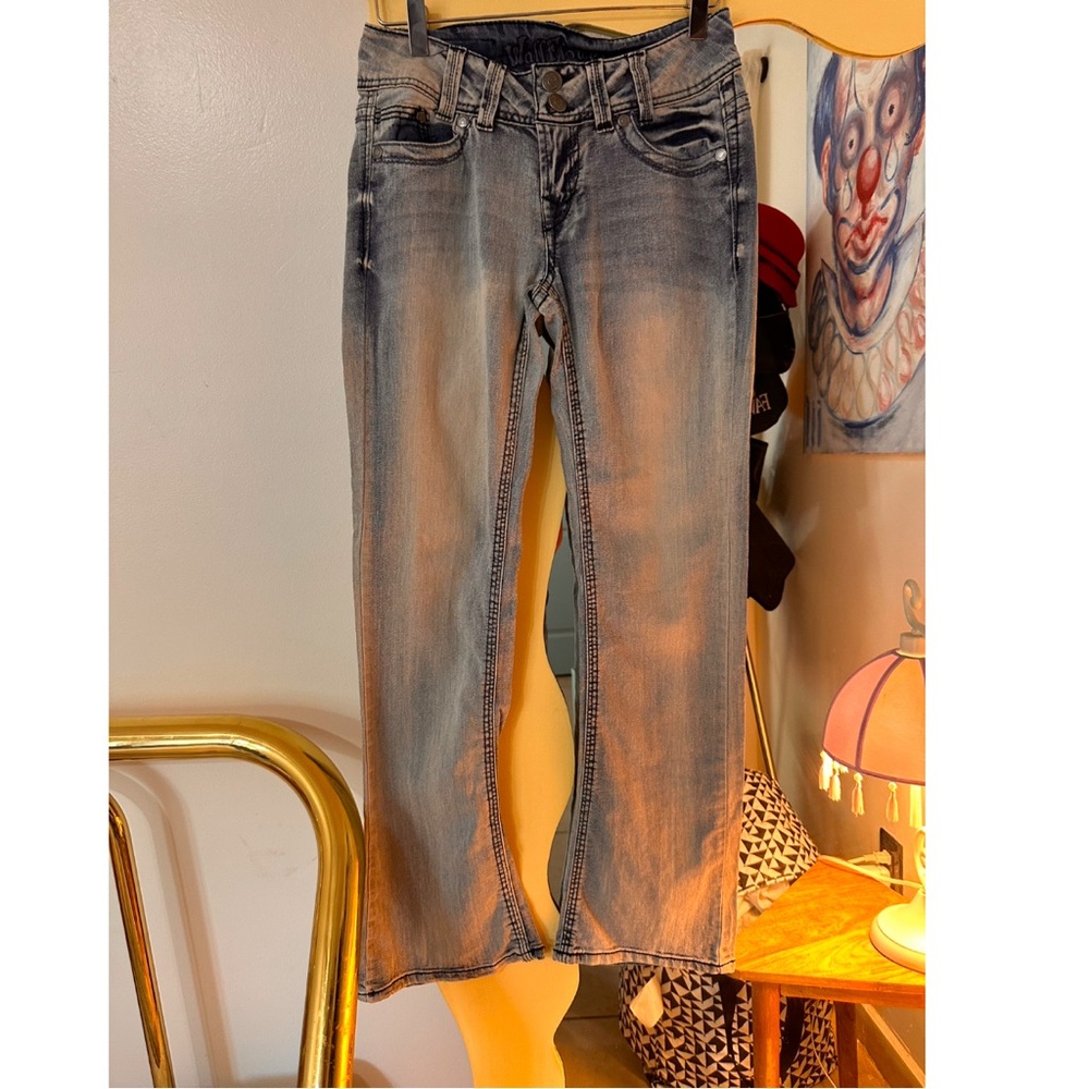 Wallflower Blue Straight Leg Jeans with Classic Fade